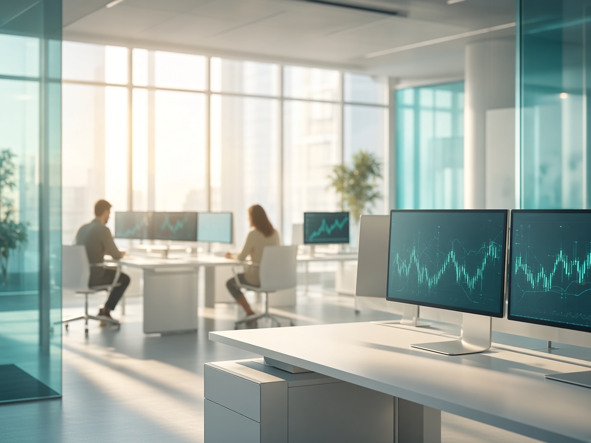 I team prodotto e supporto di Wealthance AI collaborano in un ufficio moderno e luminoso